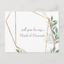 Werden Sie meine Trauzeugin einladen? Postkarte