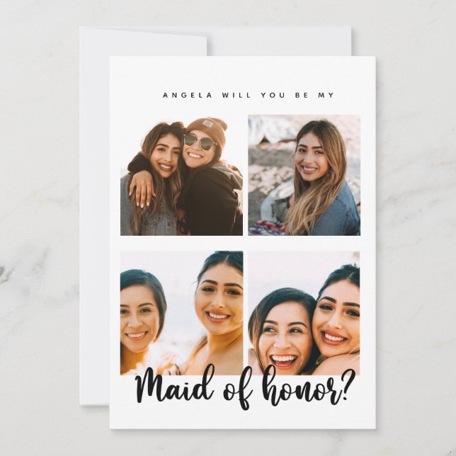 Werden Sie meine Trauzeugin Flat Card sein? (Vorderseite)