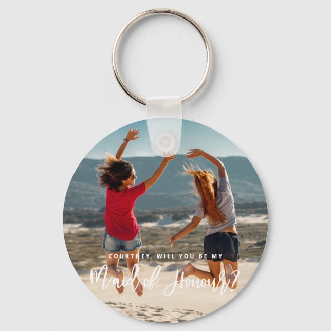 Werden Sie meine Trauzeugin Foto Keyring Schlüsselanhänger