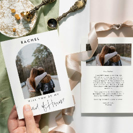 Werden Sie meine Trauzeugin Minimalistisch Foto