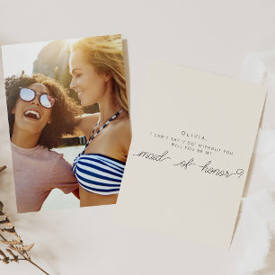 Werden Sie meine Trauzeugin mit Foto zurück sein? Einladung