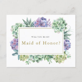 "Werden Sie meine Trauzeugin sein?" Ankündigungspostkarte