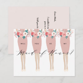 Werden Sie meine Trauzeugin sein? | Bridesmaid-Kar Einladung