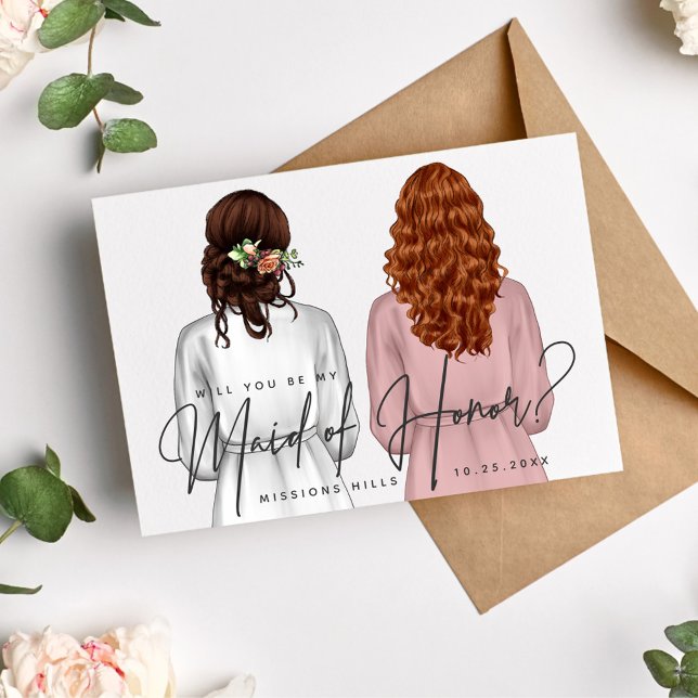 Werden Sie meine Trauzeugin sein? Mädchen in Robes Einladung (Von Creator hochgeladen)