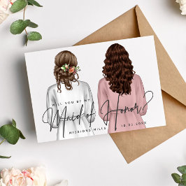 Werden Sie meine Trauzeugin sein? Mädchen in Robes Einladung