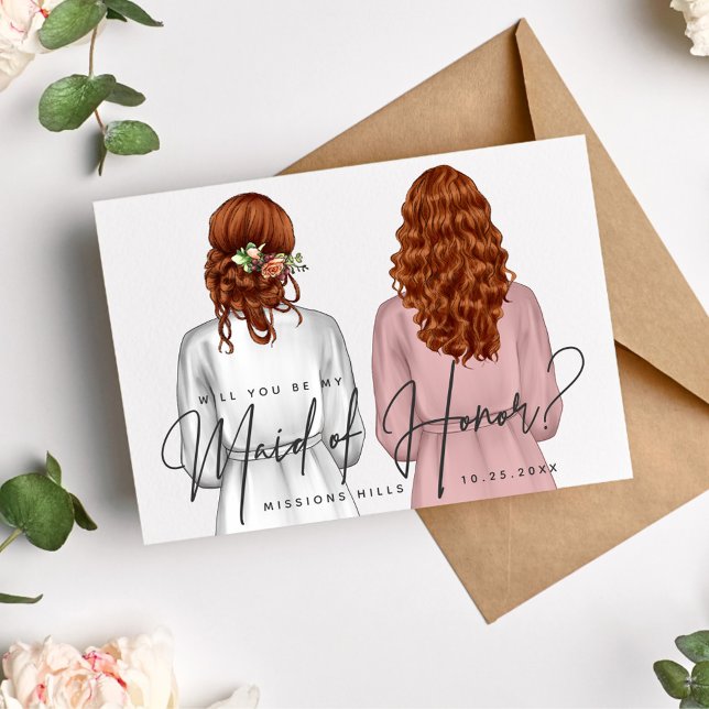 Werden Sie meine Trauzeugin sein? Mädchen in Robes Einladung (Von Creator hochgeladen)