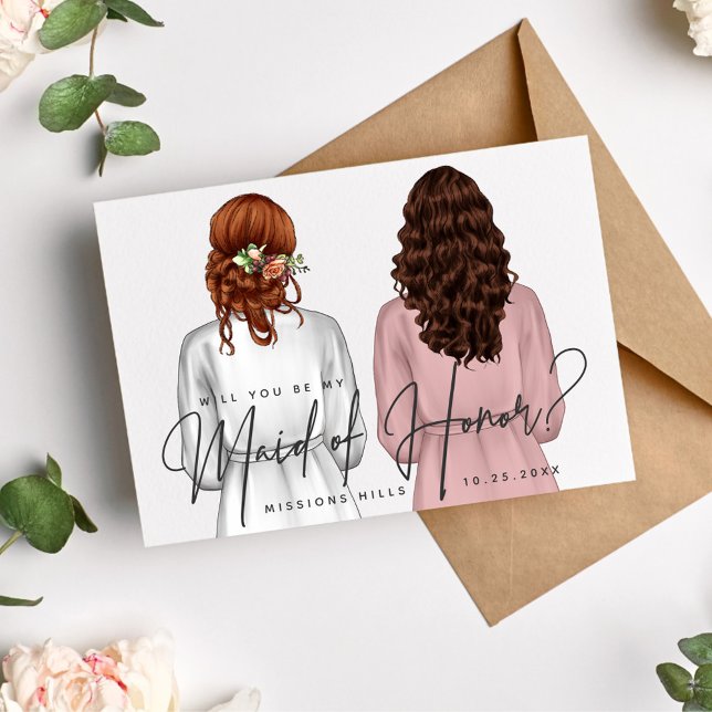 Werden Sie meine Trauzeugin sein? Mädchen in Robes Einladung (Von Creator hochgeladen)