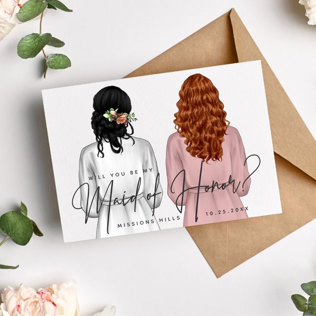 Werden Sie meine Trauzeugin sein? Mädchen in Robes Einladung (Von Creator hochgeladen)