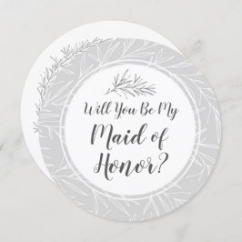 Werden Sie meine Trauzeugin sein Modernes Botanisc Einladung