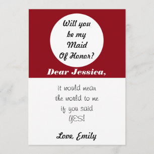 Werden Sie meine Trauzeugin sein? Polka Dots anpas Einladung