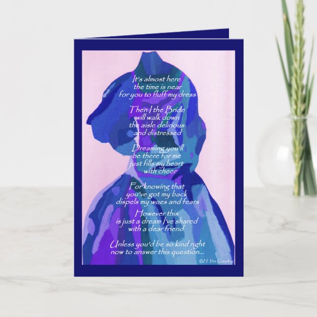 "Werden Sie meine Trauzeugin sein" Winter II Card Einladung (Vorderseite)