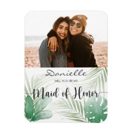 Werden Sie meine Trauzeugin Tropengrün sein? Magnet