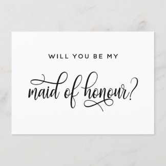 Werden Sie meine Trauzeugin-Vorschlagskarte sein? Einladung