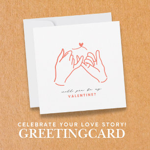 Werden Sie meine Valentine Pinkie Promise Card sei Einladung