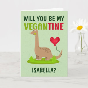 Werden Sie meine Vegantine, die Valentinenkarte? Karte