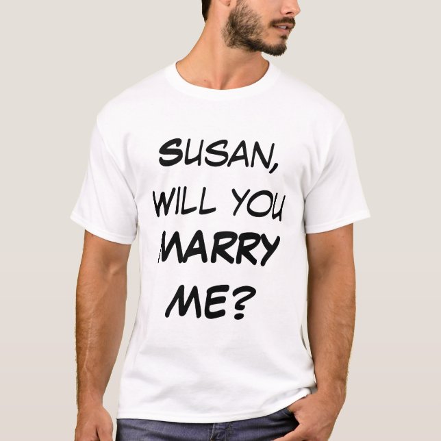 Werden Sie mich heiraten? T-Shirt (Vorderseite)