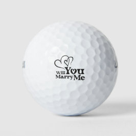 Werden Sie mich heiraten - Vorschlag zur Sonnenhoc Golfball