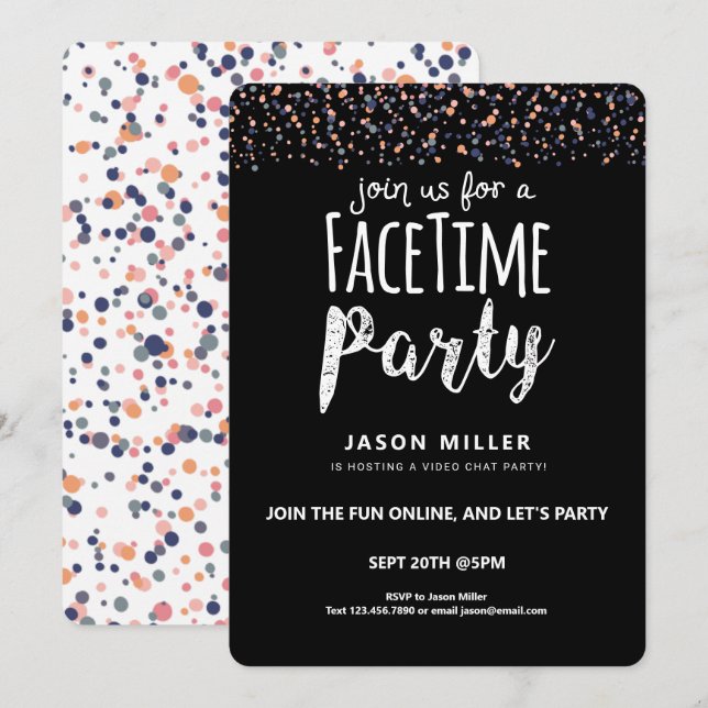 Werden Sie Mitglied bei uns für einen Spaß Online  Einladung (Vorne/Hinten)