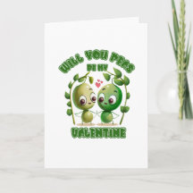 Werden Sie Peas mein Valentine sein?