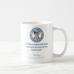 Werden Sie Rogers-Zitat (Tod u. Steuern) Tasse