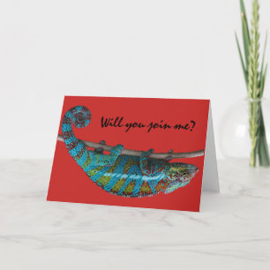 "Werden Sie sich mir anschließen?" Blue-lizard-Gru Karte