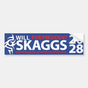 Werden Sie Skaggs für Präsidenten Autoaufkleber