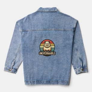 Werden Sie unregierbar Baby Moo Deng Funny Sprichw Jeansjacke