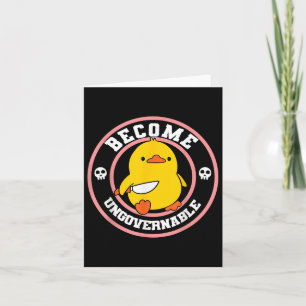 Werden Sie unregierbar Funny Duck Knife Funny Duck Karte