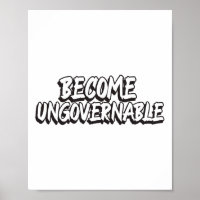 Werden Sie unregierbar Funny Rebellion Slogan Resi