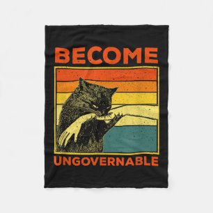 Werden Sie unregierbar - Schwarze Katzen, die Hand Fleecedecke
