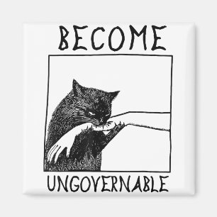 Werden Sie unregierbar - Schwarze Katzen, die Hand Magnet