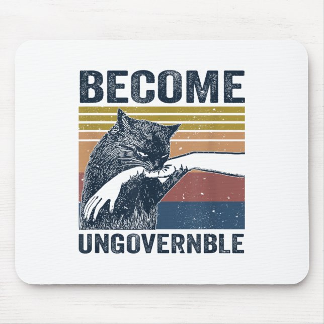 Werden Sie unregierbar - Schwarze Katzen, die Hand Mousepad (Vorne)