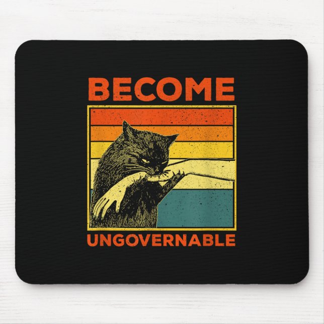 Werden Sie unregierbar - Schwarze Katzen, die Hand Mousepad (Vorne)
