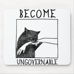 Werden Sie unregierbar - Schwarze Katzen, die Hand Mousepad