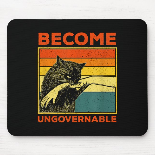 Werden Sie unregierbar - Schwarze Katzen, die Hand Mousepad (Vorne)