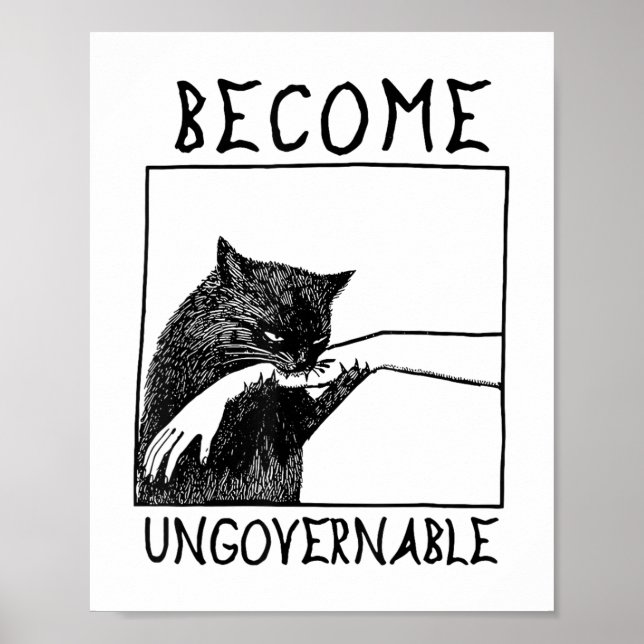 Werden Sie unregierbar - Schwarze Katzen, die Hand Poster (Vorne)
