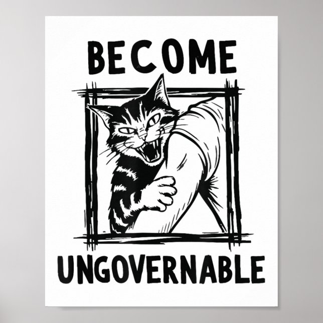 Werden Sie unregierbar - Schwarze Katzen, die Hand Poster (Vorne)