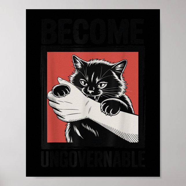 Werden Sie unregierbar - Schwarze Katzen, die Hand Poster (Vorne)