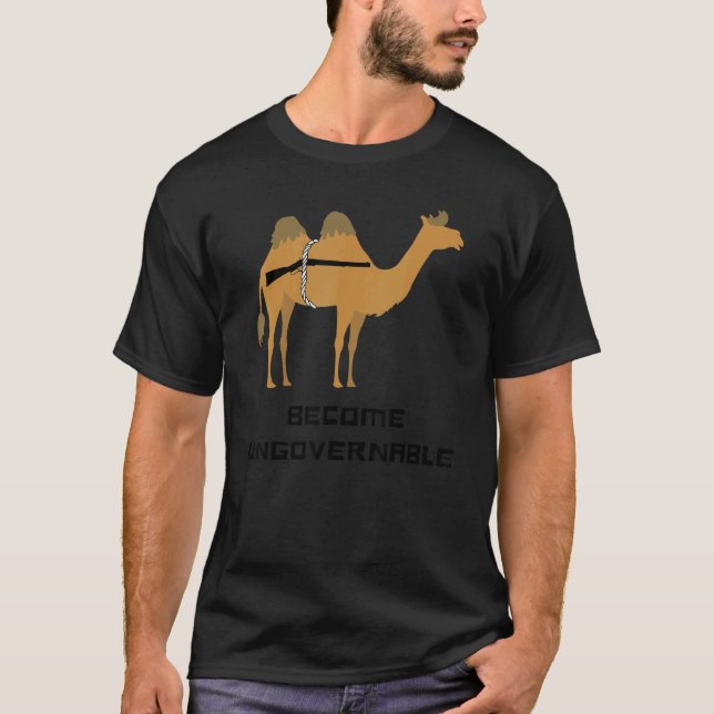 Werden Sie unregierbares taktisches Camel Meme T-Shirt (Vorderseite)