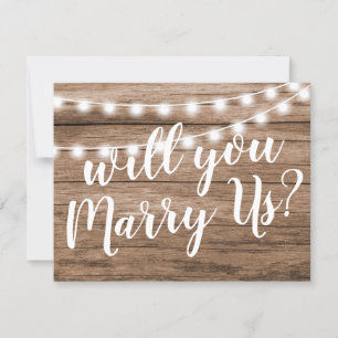 Werden Sie unser Beamter sein? Rustic Marry Us Einladung