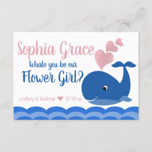 Werden Sie unser Flower Girl Vorschlag Whale? Einladung