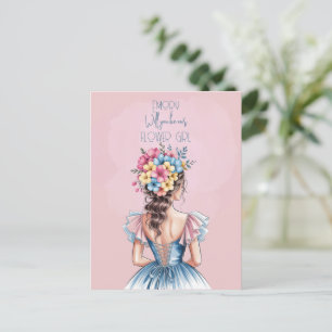 Werden Sie unsere Blumenblume sein? Feiertagspostkarte