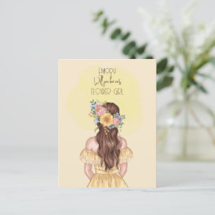 Werden Sie unsere Blumenblume sein? Feiertagspostkarte