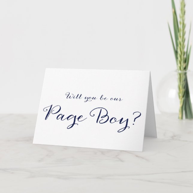 Werden Sie unsere Page Boy Wedding Card sein? Einladung (Vorderseite)