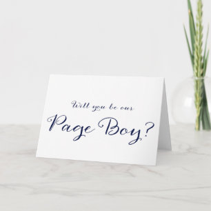Werden Sie unsere Page Boy Wedding Card sein? Einladung