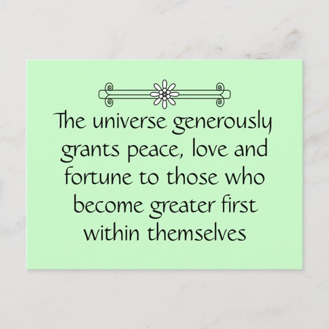 Werden Sie zuerst größer Postkarte (Vorderseite)