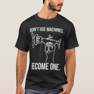 Werden Sie zur Maschine - Funny Cartoon Strongman  T-Shirt