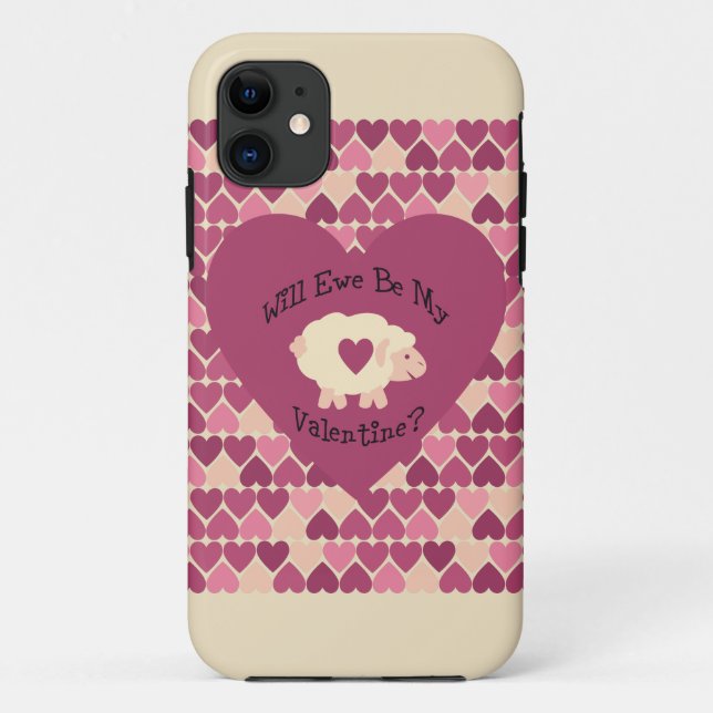Werden wir mein Valentin sein? Herzhintergrund Case-Mate iPhone Hülle (Rückseite)