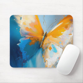 Werden zum Licht – Abstrakter Schmetterling in Bew Mousepad