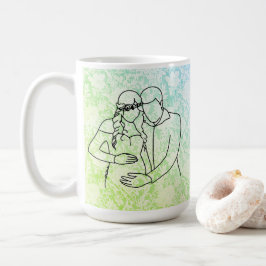 Werdende Eltern Faux-Spitze Kaffeetasse